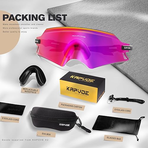 Miniatura 6 de KAPVOE Cycling Glasses Mountain Bike Sunglasses MTB Windproof Motorcycle Goggles Men Women Triathlon Sports Running