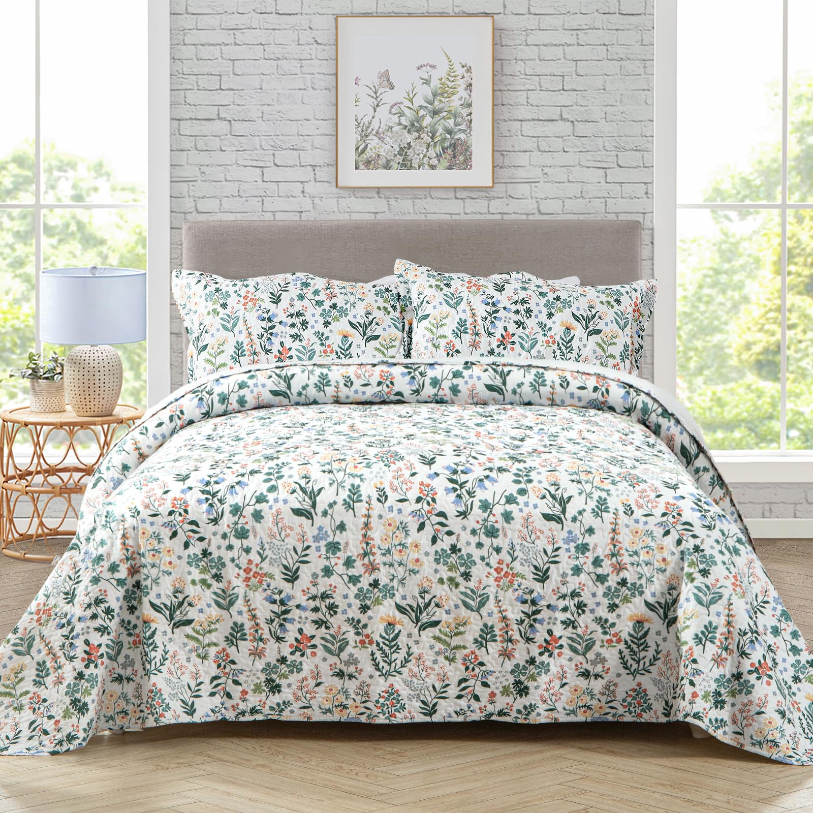 Twilight Garden 3-Piece Quilted Bedding Set GFTOMA1262