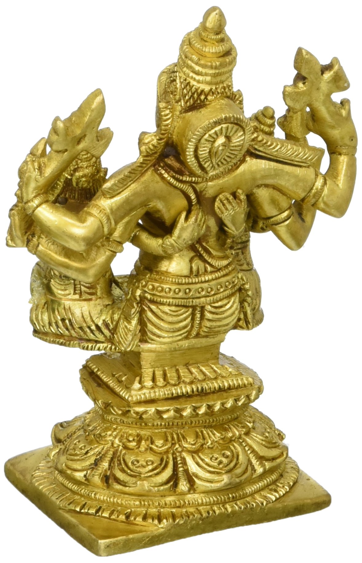 Lord Vishnu Narayan Idol Brass, 7" Inch Vishnu Statue In Brass