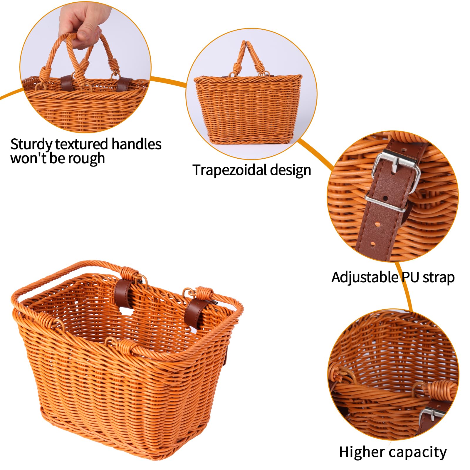 Bike Basket Metal Bicycle Basket Front Handlebar Bicycle Baskets For