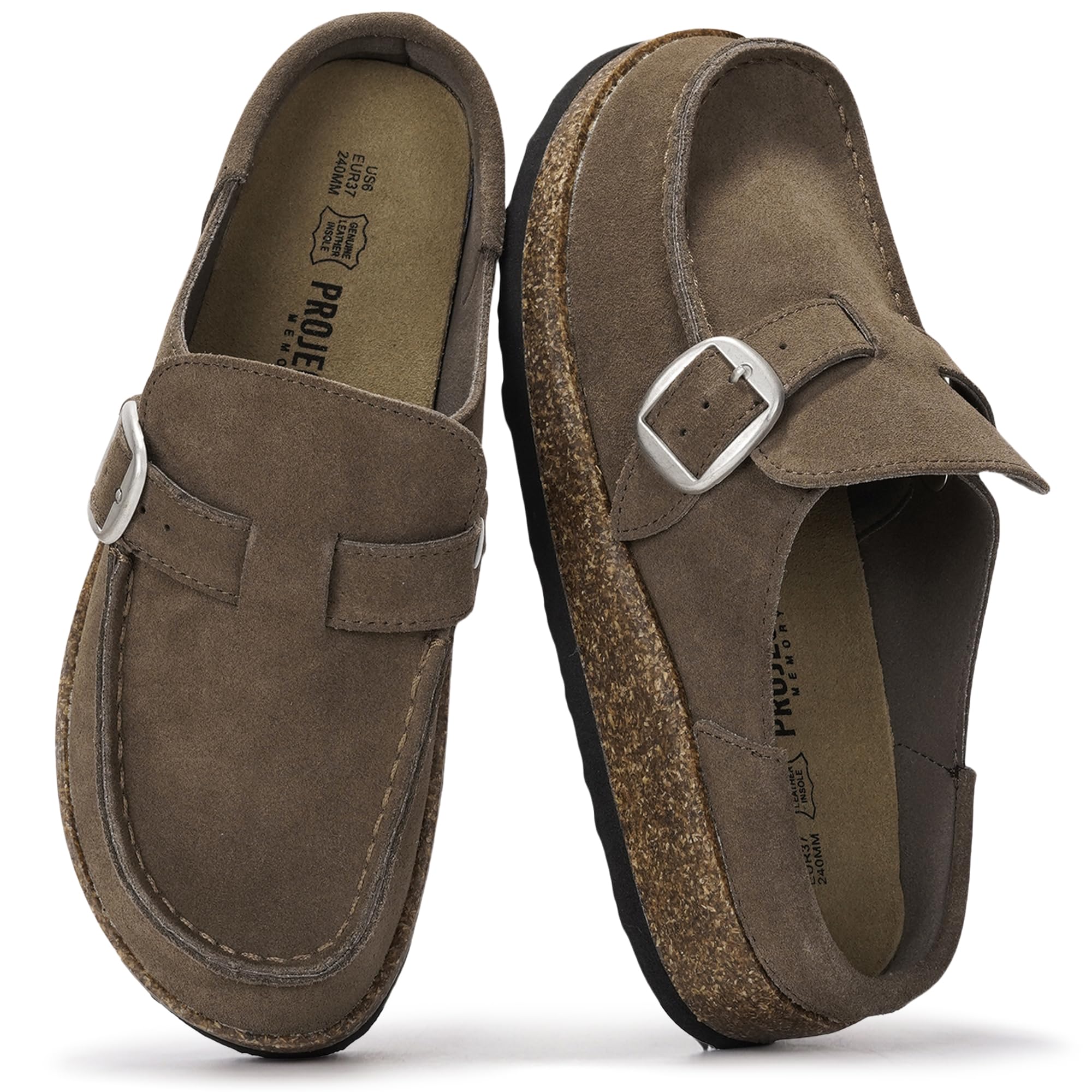 100% Genuine Leather Moccasin Style Clogs for Women - Fall Shoes for Women