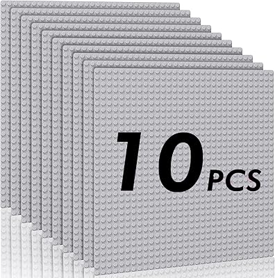 Pokiiulk Classic Baseplates Building Plates-Pack of 10 Large 10