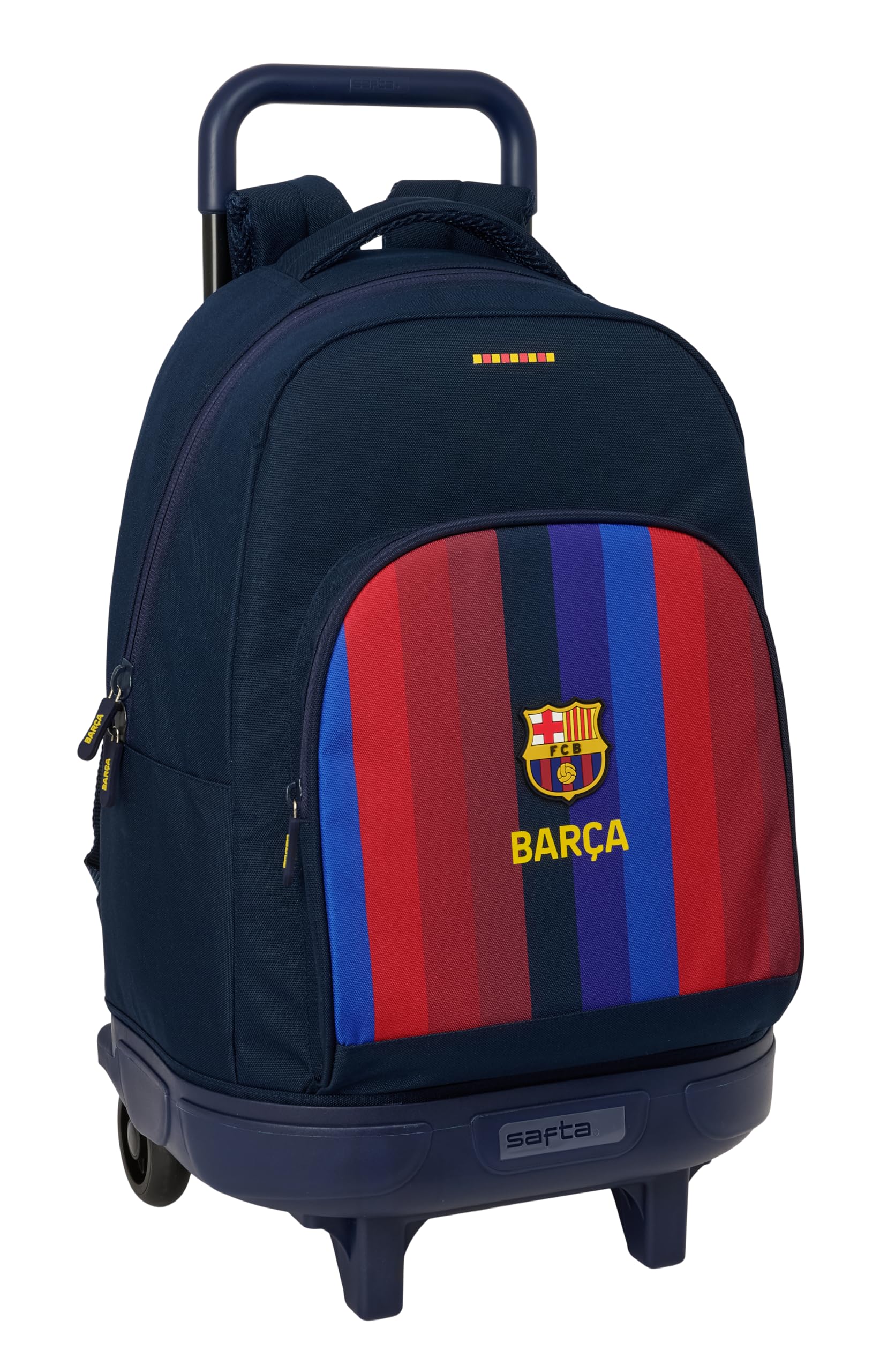 F.C. BARCELONA 1ª EQUIPACIÓN 26/27 - Mochila Grande con Ruedas, Compacta, Extraíble, Ideal para Niños de Diferentes Edades, Cómoda y Versátil, Calidad y Resistencia, 33x22x45 cm