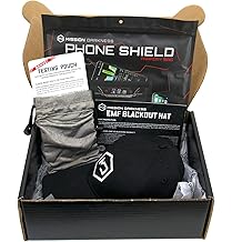 Mission Darkness Limited Edition Faraday Hat Bundle - Includes 1 EMF Blackout Hat and 1 Phone Shield Faraday Bag - Unique RF Shielding Gift Package