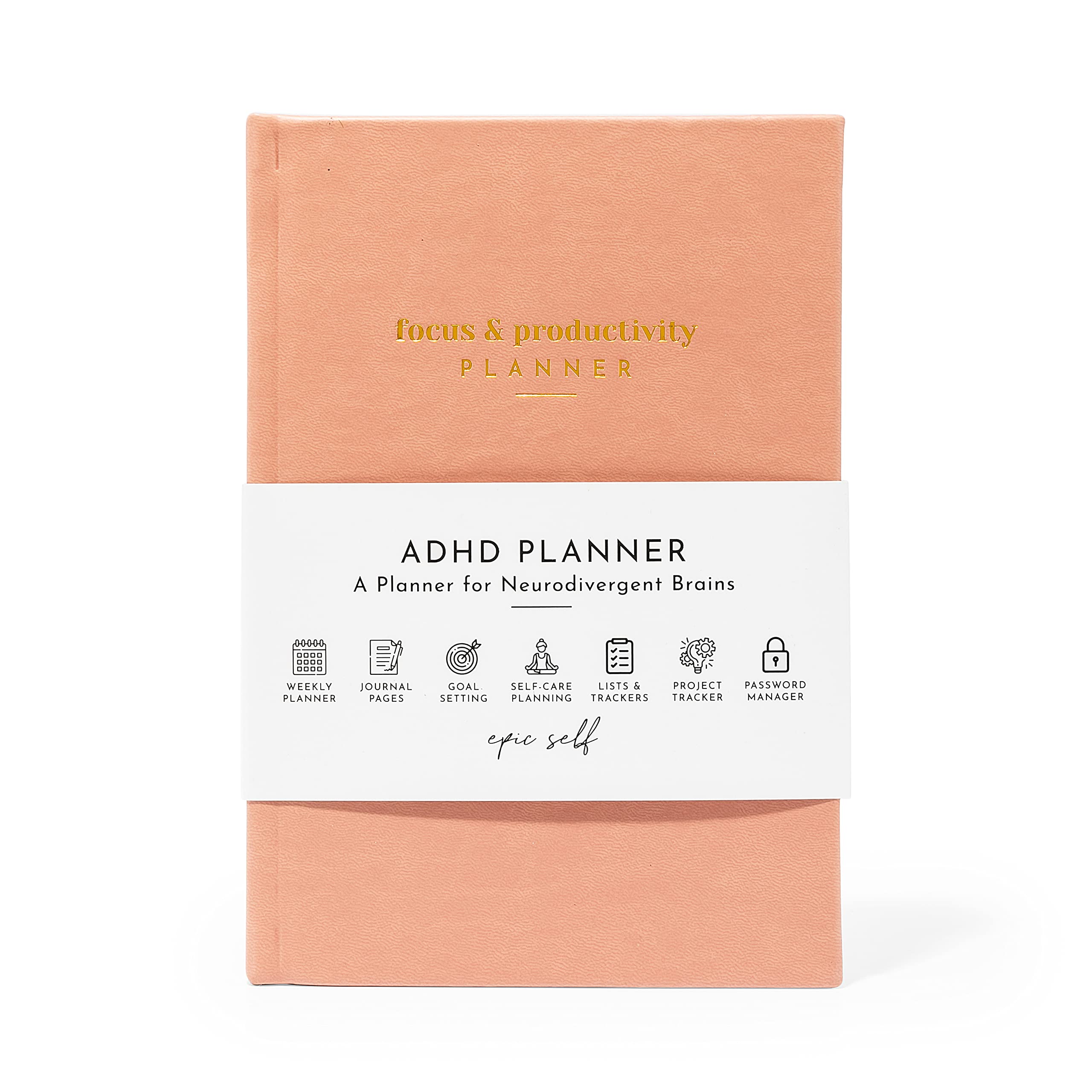ADHD Planner for Adults: Focus and Productivity Planner - A planner for Neurodivergent Brains - Organization, Goal-Setting, and Time Management - Gift for Men and Women with ADHD