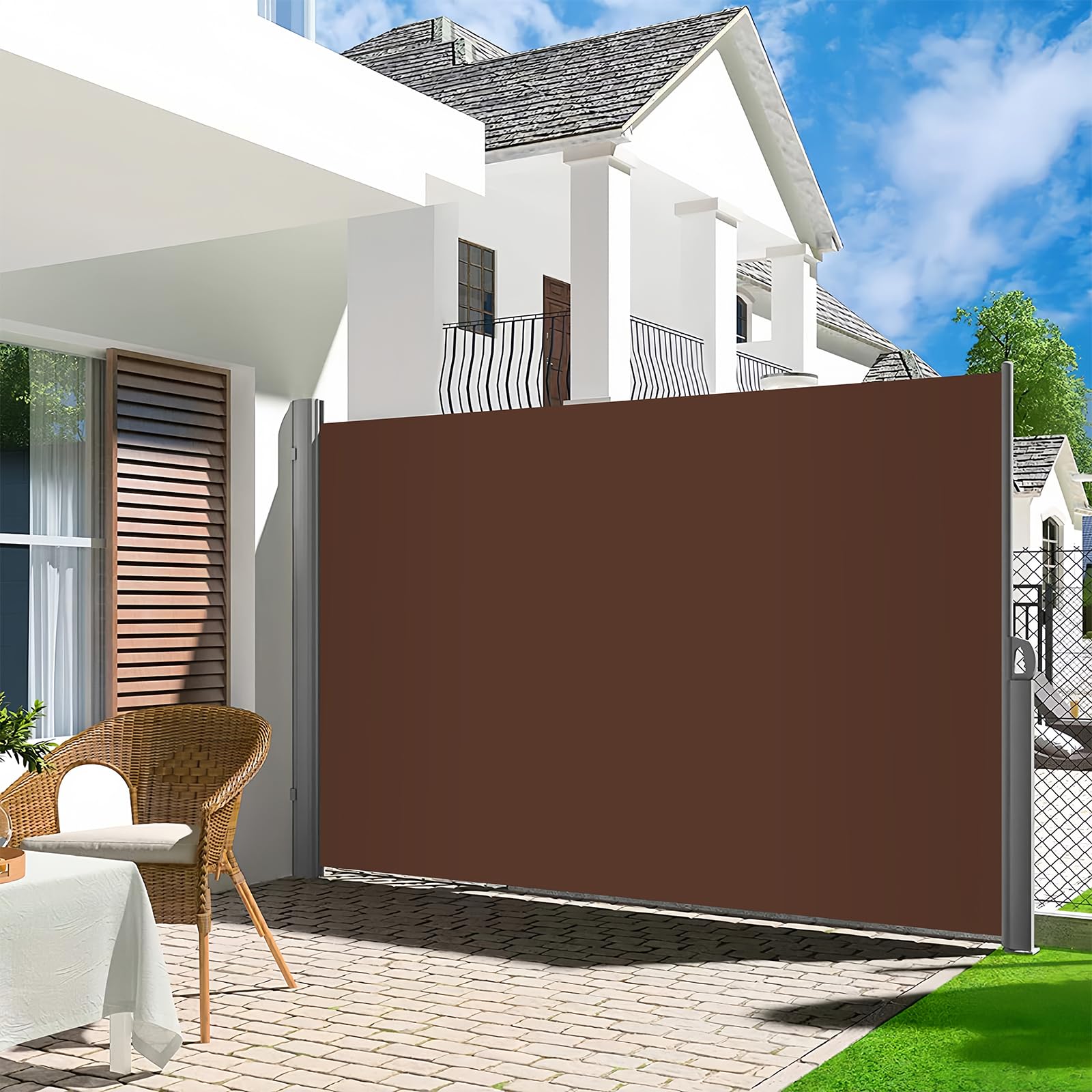 引き込み式サイドオーニング 高さ180x長さ300cm Amazon | Sacalority 引き込み式サイドオーニング 高さ180x長さ