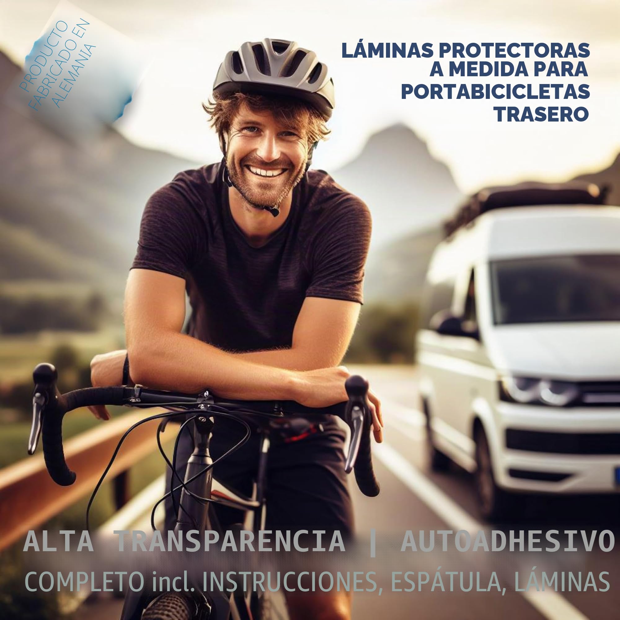 Lámina protectora de pintura para portabicicletas compatible con VW T6 / T6.1 | Protector de pantalla transparente apto para Thule y para portabicicletas Volkswagen