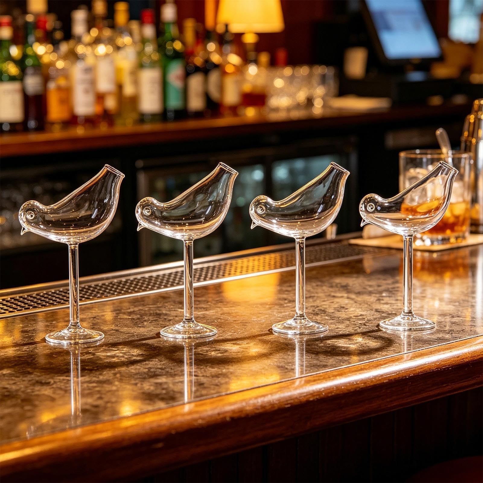 Szklanki do alkoholu | Śliczne przezroczyste wysokie naczynia do picia, szklanki barowe, kubki do picia koktajli, na sok szampański, alkohol, burbon, przyjęcie, ślub, Boże Narodzenie, parapetówkę