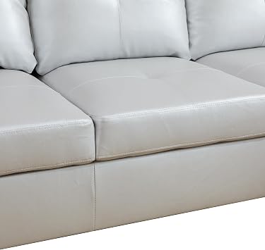 NicBex Sectional Couches for Living Room 2-Piece Modern Sectional Sofa with Right Chaise Classic L-Shape Sectional Couch Leather Upholstered Sofa Couches for Living Room, Office, Grey