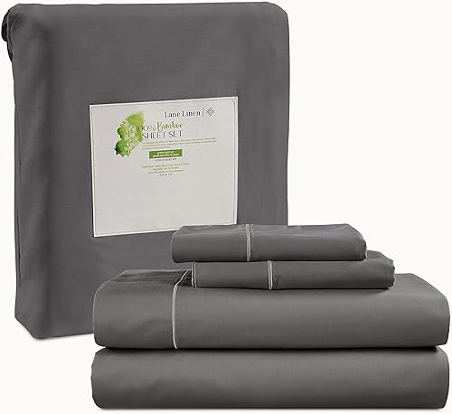 LANE LINEN Juego de sábanas de bambú tamaño Queen, juego de sábanas 100% rayón de bambú, sábanas refrescantes, sábanas de bolsillo profundo de 12 LANE LINEN Juego de sábanas de bambú tamaño Queen, juego de sábanas 100% rayón de bambú, sábanas refrescantes, sábanas de bolsillo profundo de 12