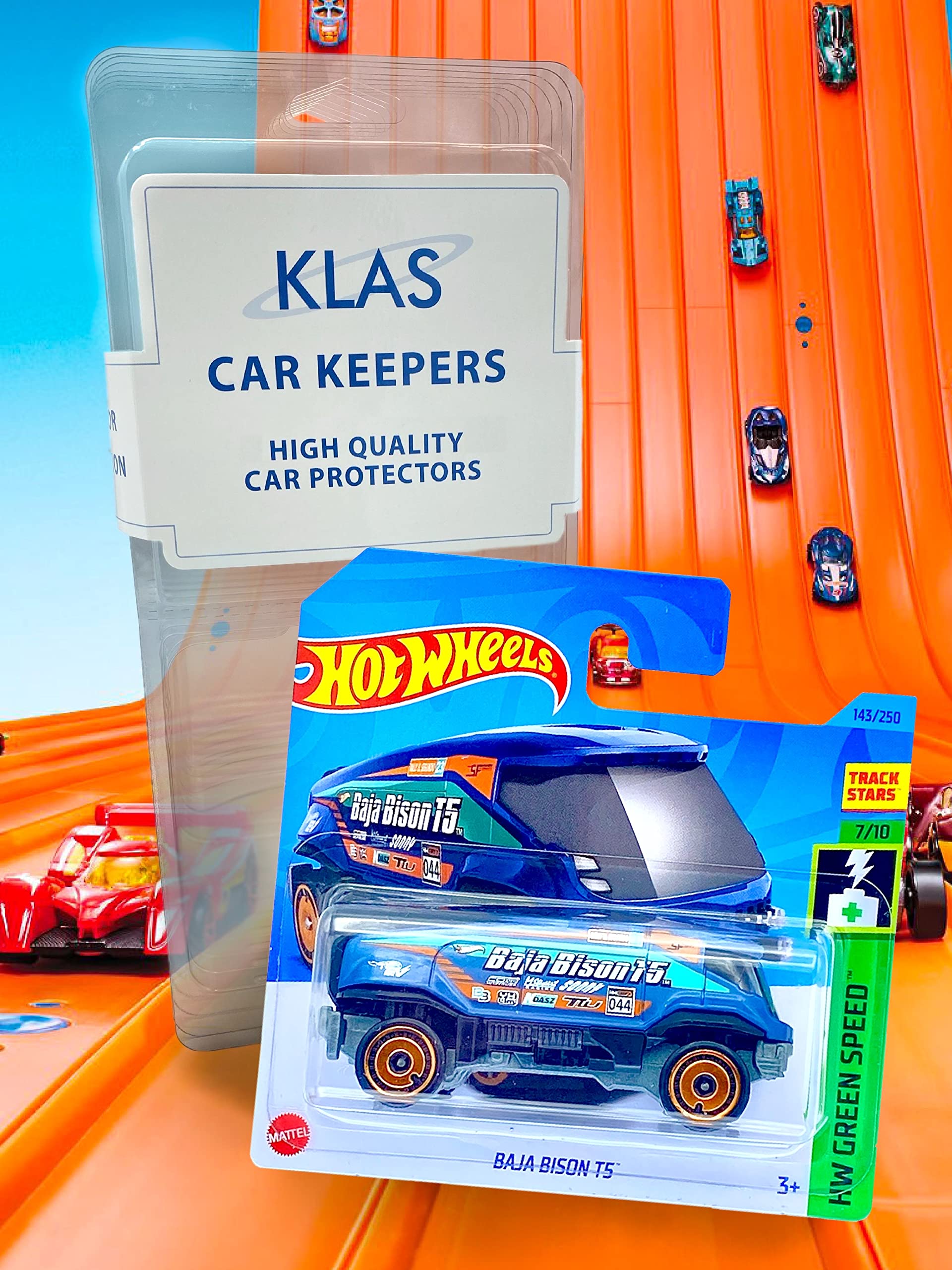 Hot Wheels Baja Bison T5 (Dark Blue) 7/10 HW Green Speed, 2023-143/250 (Short Card) - Image 3