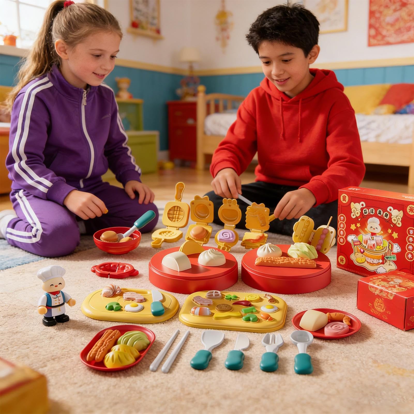 Coffret Pâte À Modeler Artisanat DIY Sur Le Thème De La Cuisine Chinoise