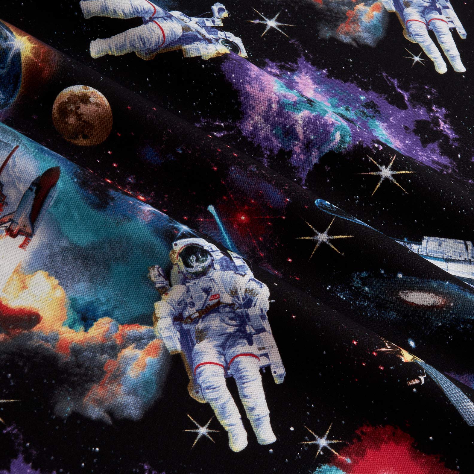 In Space Astronauts Black, Fabric by the Yard - Image 3