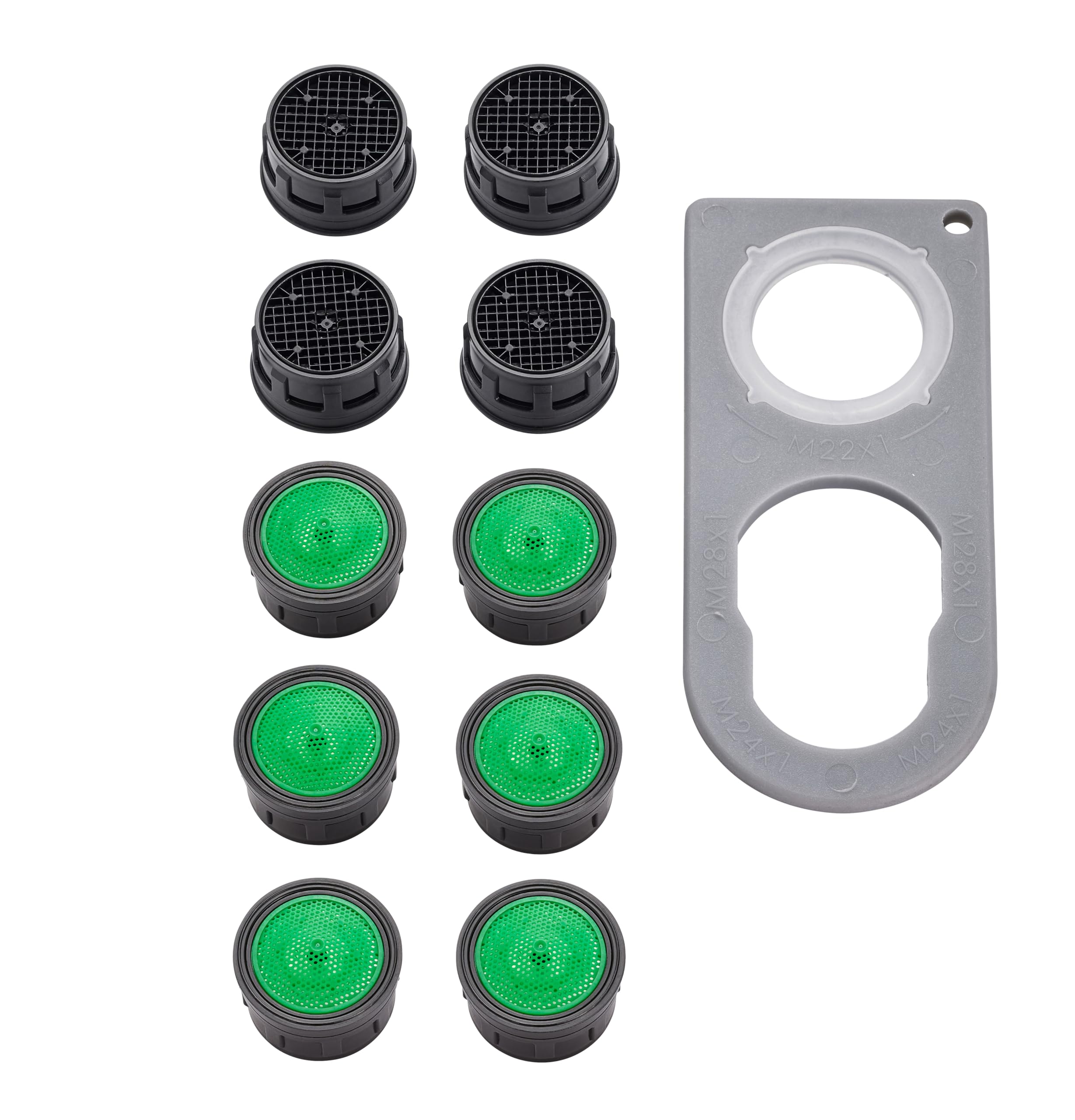 M22x1/M24x1~5.7 l/min 10er Set PERLATOR® Wassersparendes Innenteil zu Strahlregler inkl. Flachschlüssel