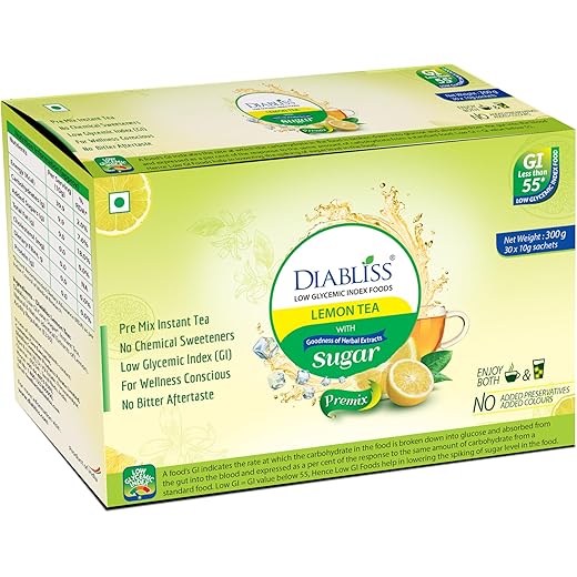 Diabliss Herbal Herbal Lemon Green Teabags Low Gi 30 X 10 Gr
