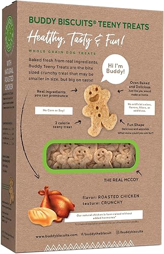 Miniatura 3 de Buddy Biscuits - Golosinas crujientes para perros, pollo asado, caja de 8 onzas