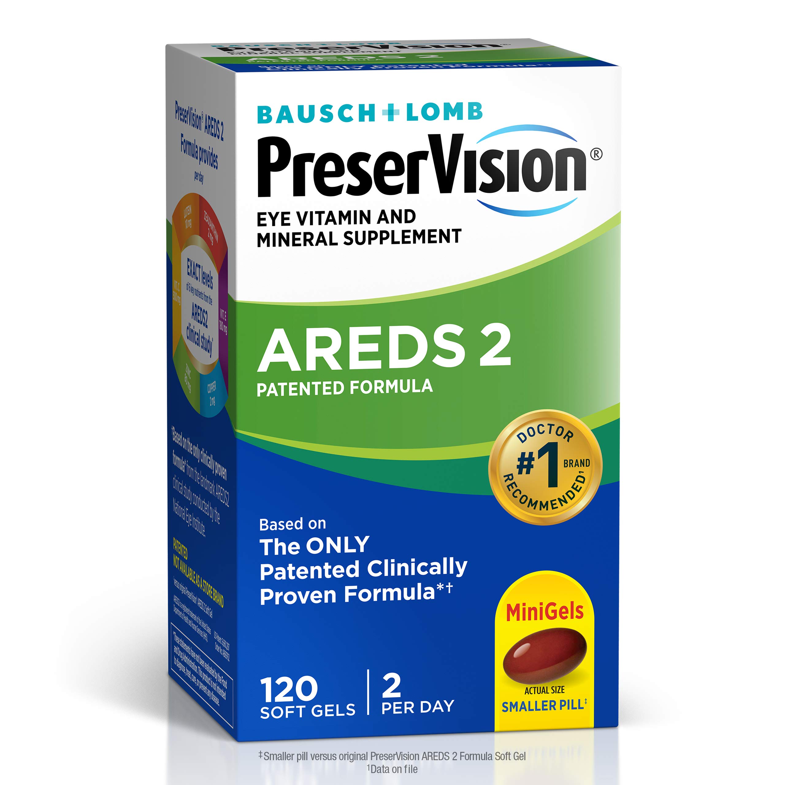 PreserVision AREDS 2 Eye Vitamin & Mineral Supplement, Contains Lutein