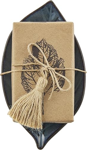 Miniatura 3 de Mud Pie Pinehill - Juego de soporte para hojas y jabón, mostaza