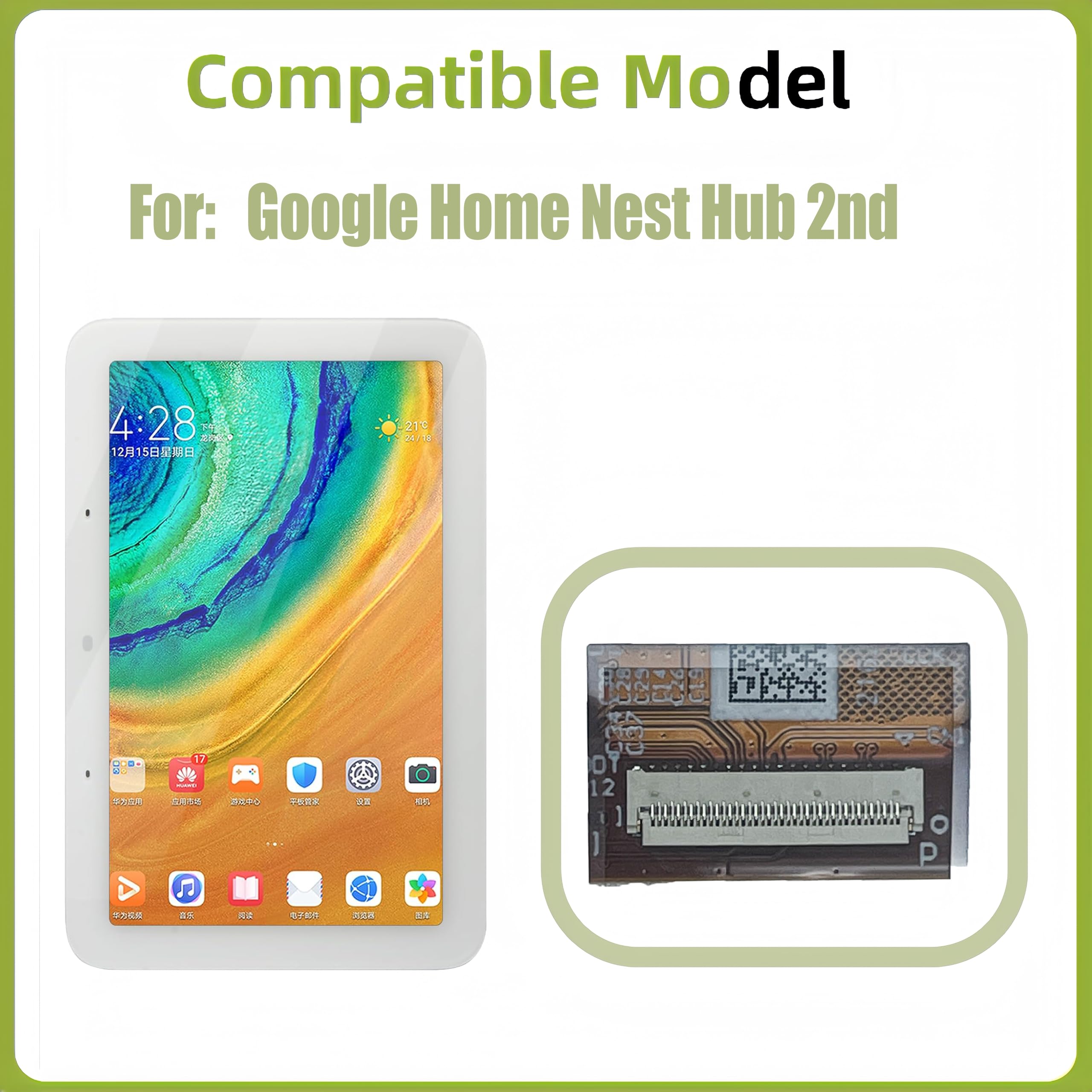 Display LCD per Google Home Nest Hub 2nd GA01892-TW GUIK2[con impronte digitali] [7,0 pollici] display LCD Touch Screen Digitizer con set di attrezzi
