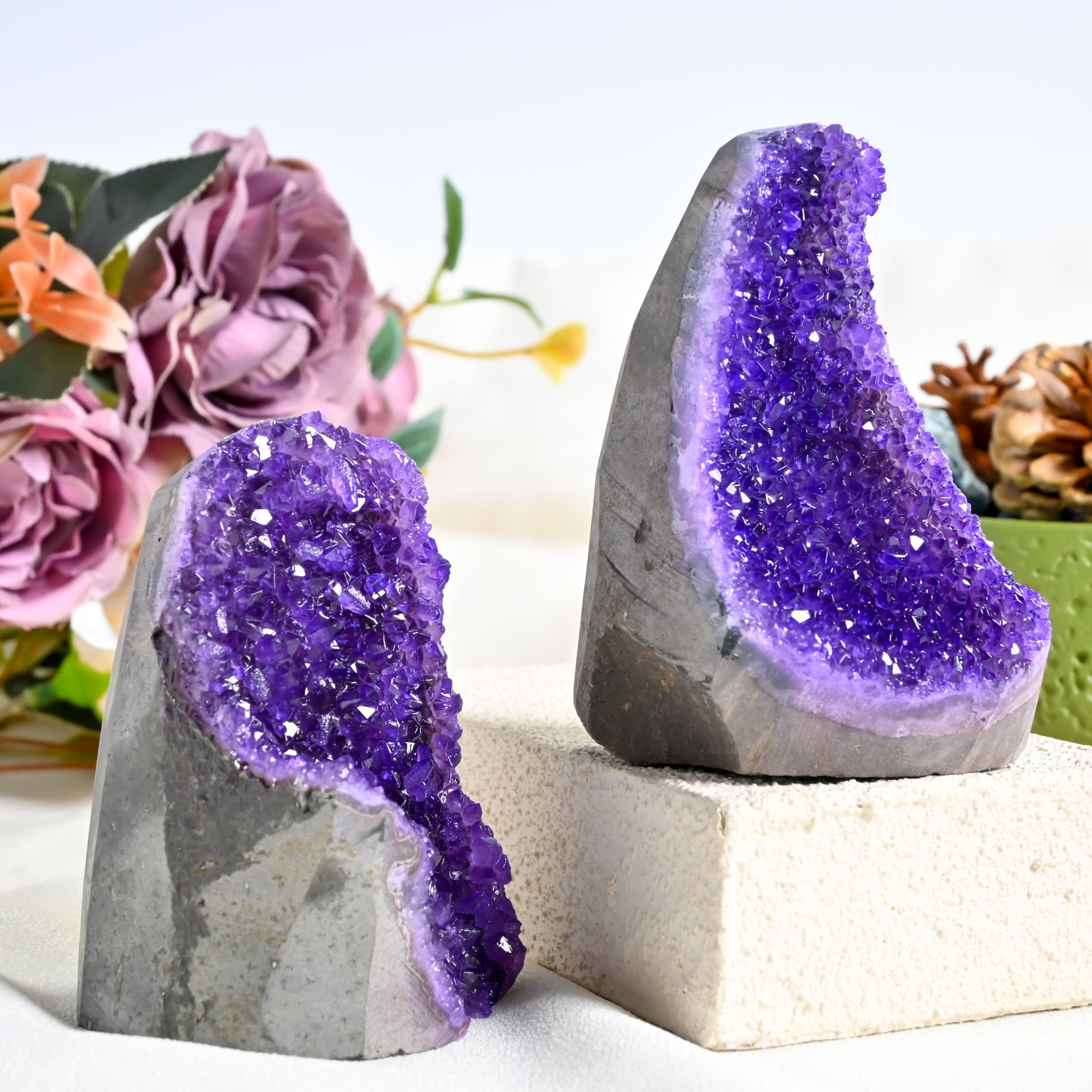 Purple Geode Cluster 300-400g (0.66-0.88lb) 5-10cm – CrystalHola Spiritual Crystal, Home & Office Decor, Cathedral