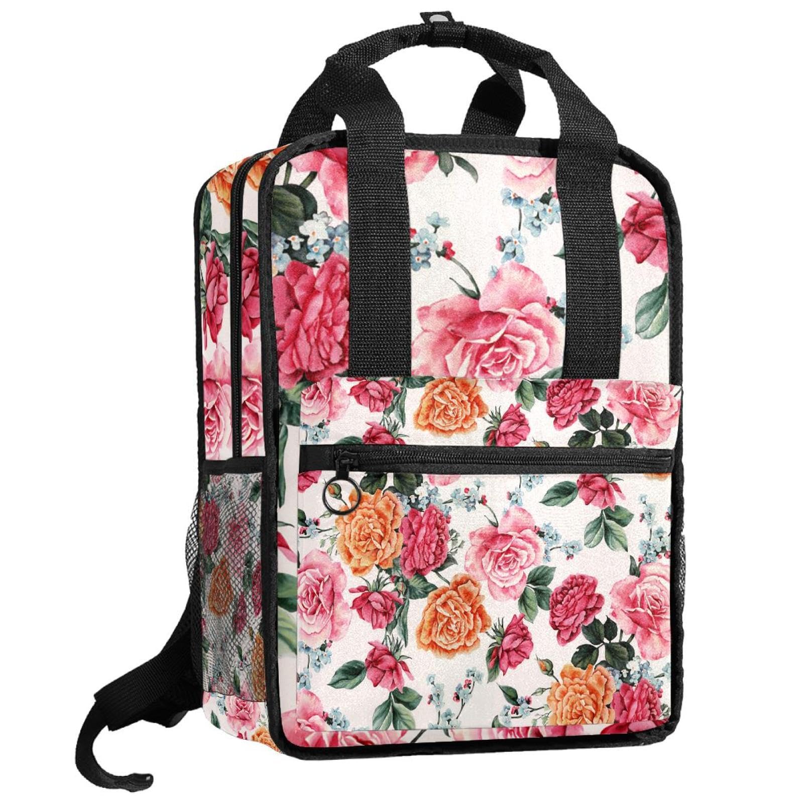 Cartable sac à dos garçon rose orange multicolore à sangles ajustables - 8