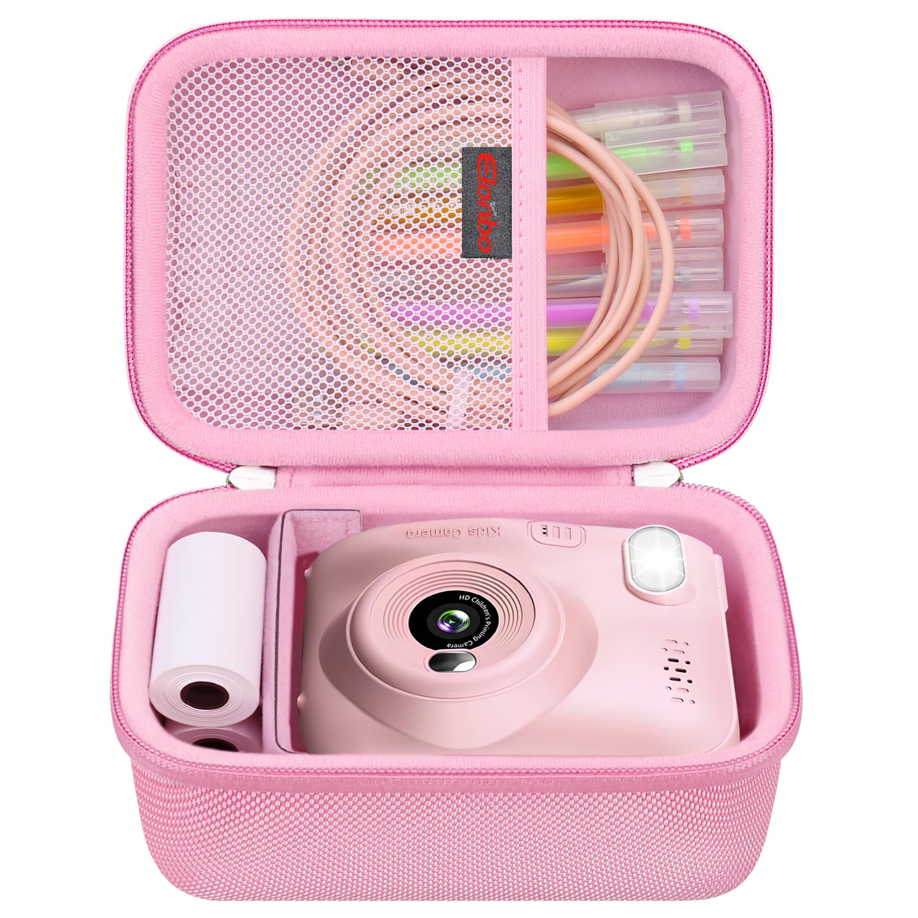 Elonbo Kids Camera Carrying Case Compatible with ESOXOFFORE/Fujifilm/masterbee/Nisumkey/Cimizi/JPVERLY/LETSHAHA Kids Instant Print Camera, Photo Print