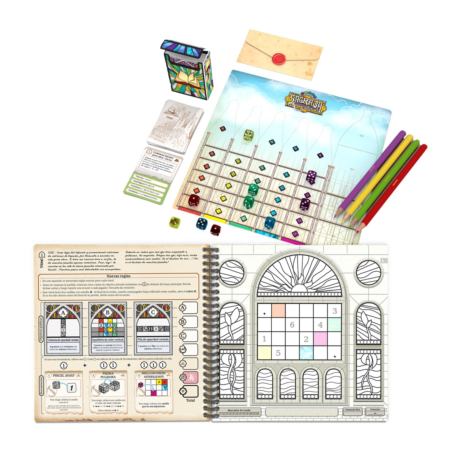 Devir - Sagrada Artesanos Juego de Mesa, Legacy, Entretenido, Edad +13 (BGSAGARSP)