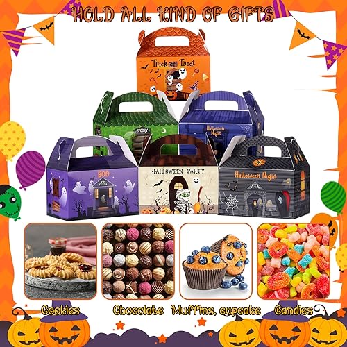 Miniatura 5 de TaoBary Juego de 24 cajas de dulces de Halloween, cajas de dulces de Halloween, cajas de regalos de fiesta de Halloween, cajas para Halloween,