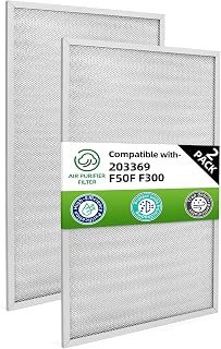 203369 F50F F300 Air Pre filter Compatible with Honeywell Air Cleaner 203369 F50E1349 F50E1331 F50E1067 F50F1057 F50A1116 F50F1040 Reusable HVAC Furnace Filter 12.5 x 20 Inches, 2 Pack