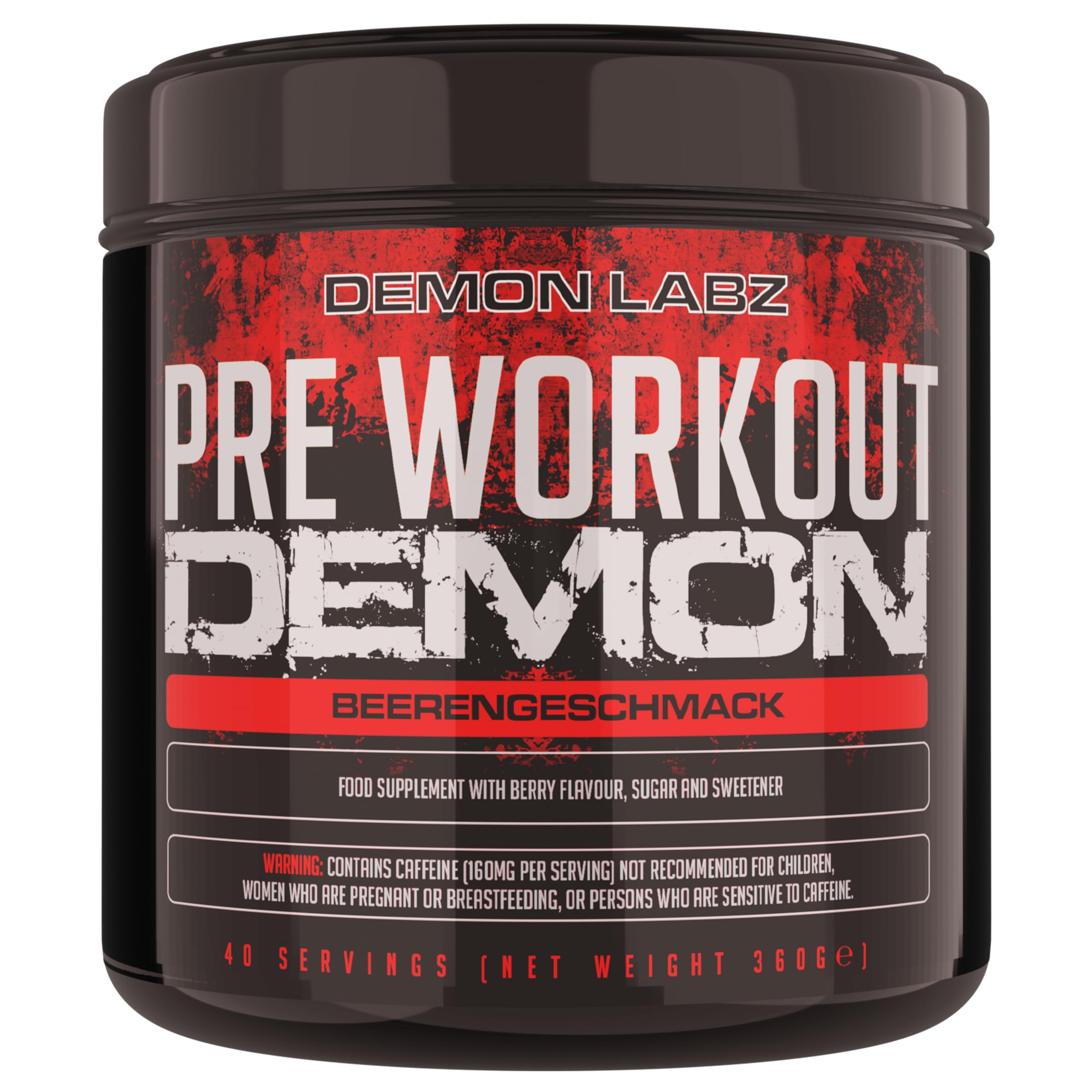 Pre Workout Demon - Pre Workout Booster mit Kreatin, Beta Alanin, Taurin & Koffein - Trainingsbooster - Klimaneutral & Made in Germany