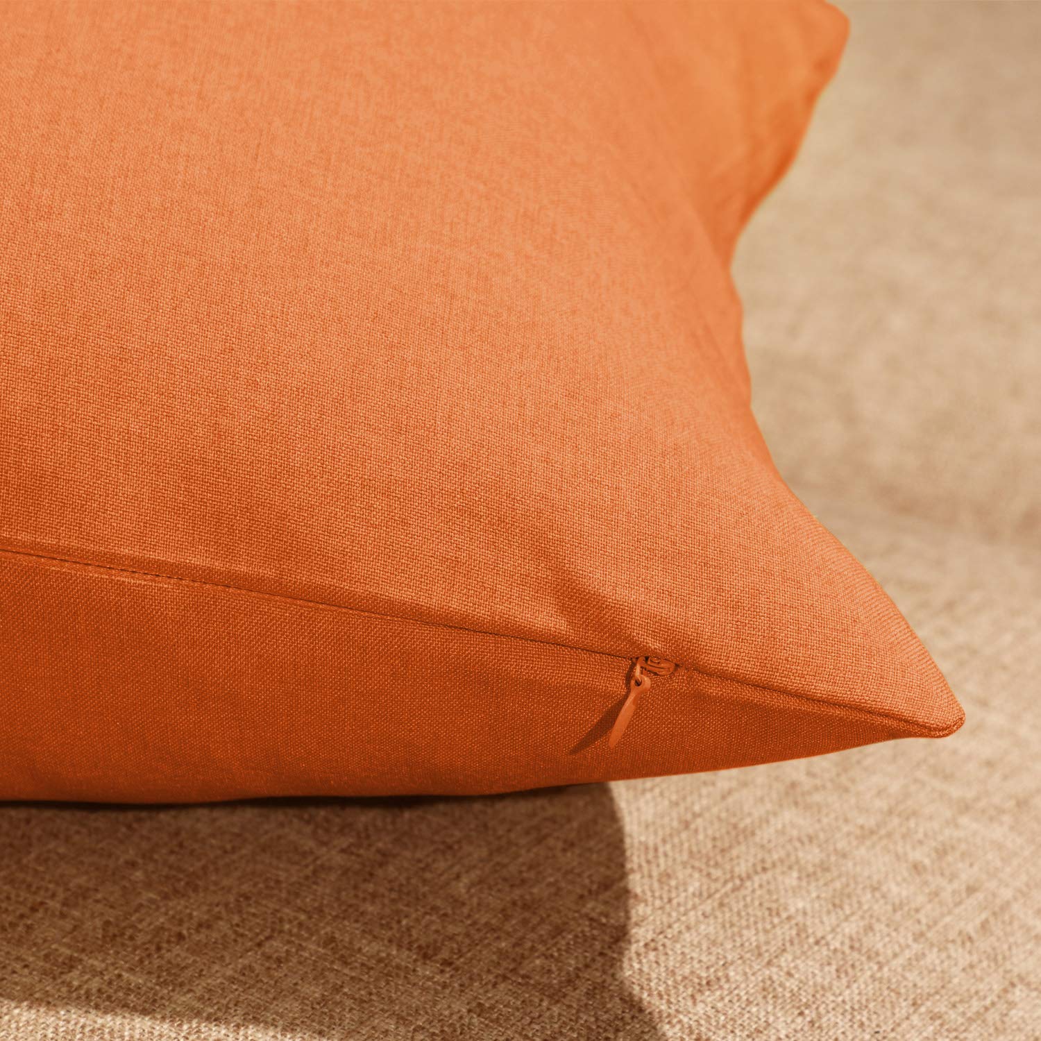 Boao Confezione 4 Federe Decorative Impermeabili 45x45 cm Rivestimento PU Arancione