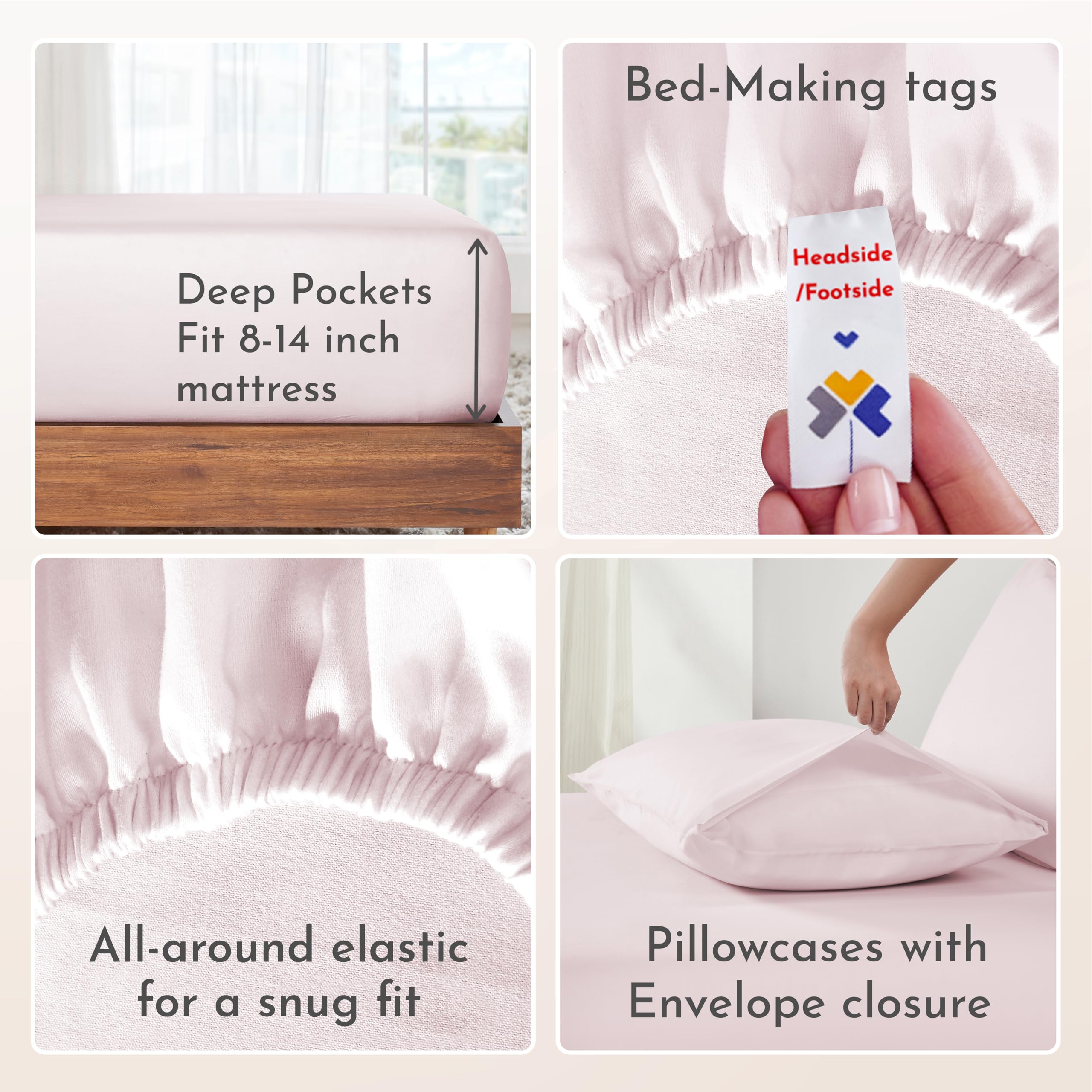 Amazon.com: California Design Den Full Size Sheets Set - Natural