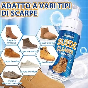 Kit Pulizia Scarpe In Suede - Detergente 200ml Con Spazzola Per Scamosciato E Pelle - Foto 8