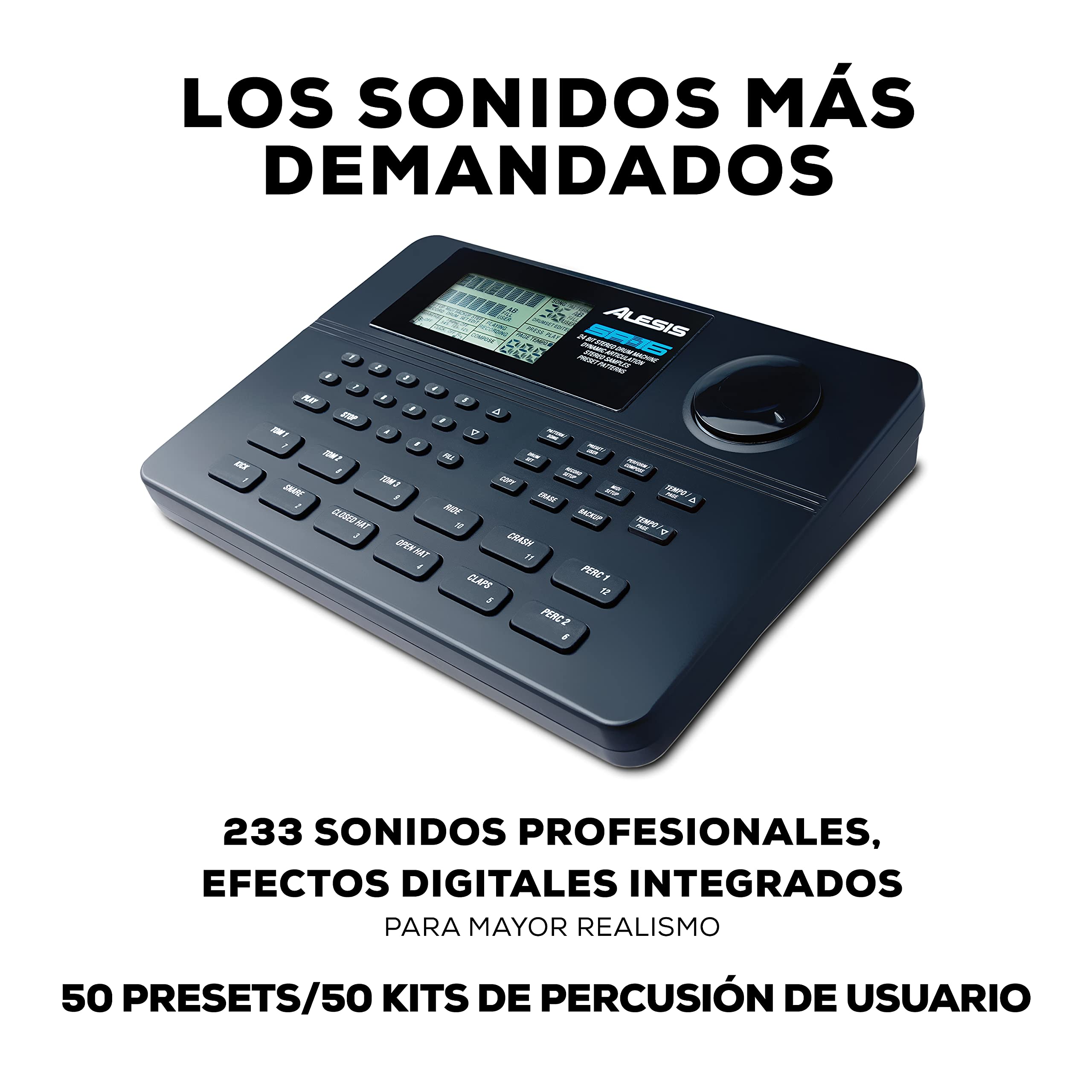 Alesis SR16 - Caja de ritmos clásica de 24-bit estéreo con