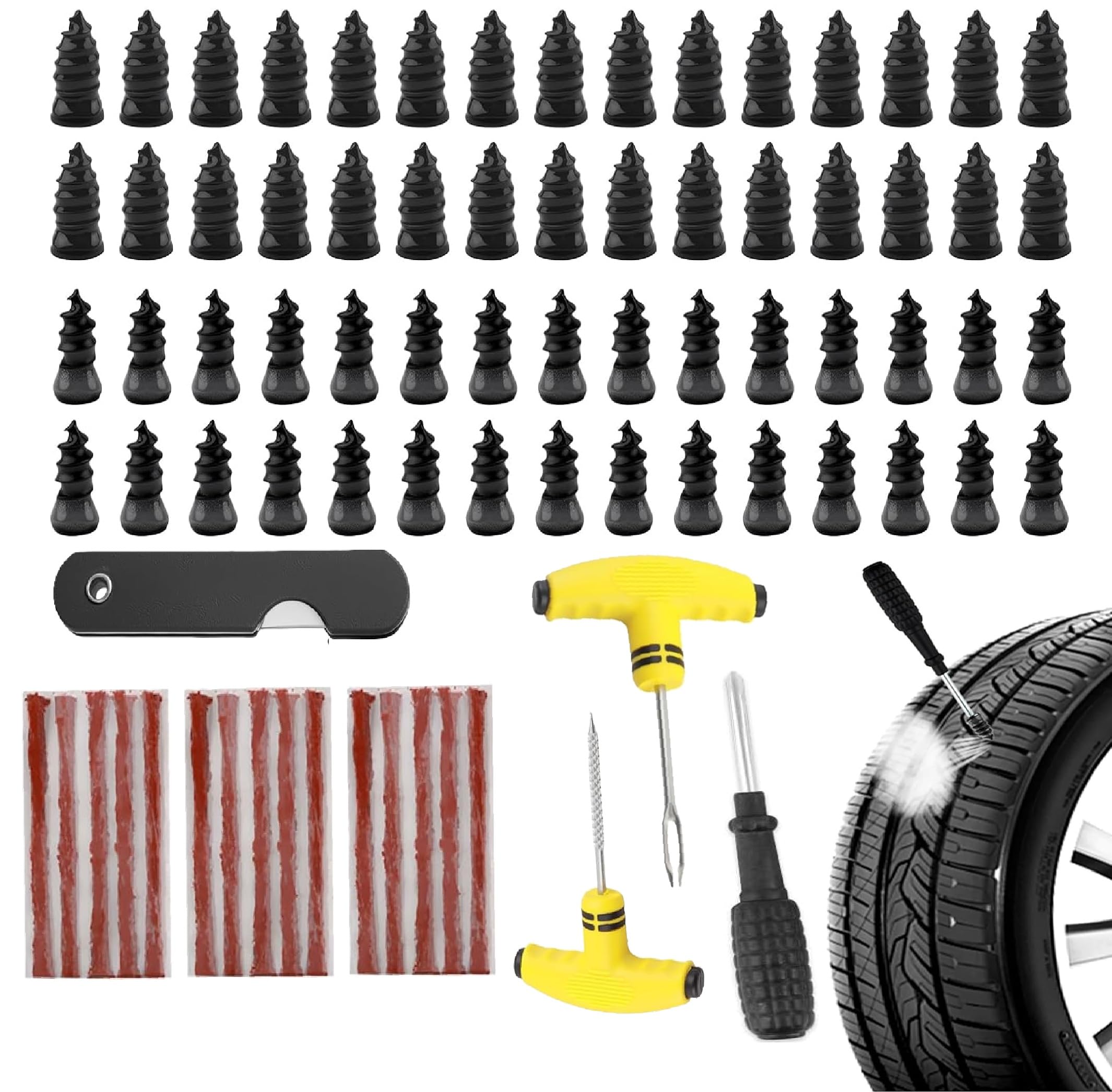 Figpade 35PCS Flat Tire Repair Kit