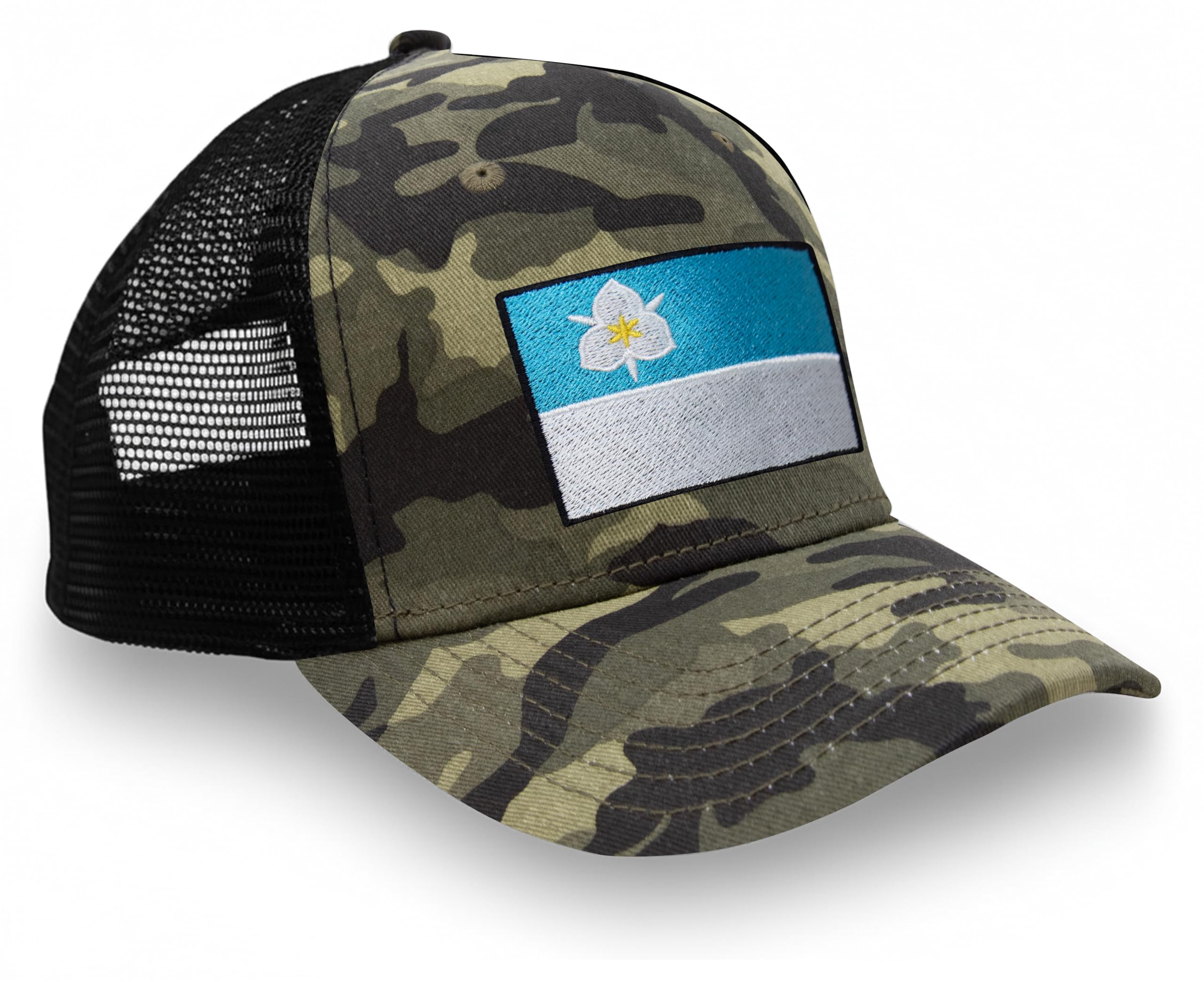 International Tie City Hat for Men and Women, Adjustable Snapback Trucker Baseball Cap with Embroidered Patch