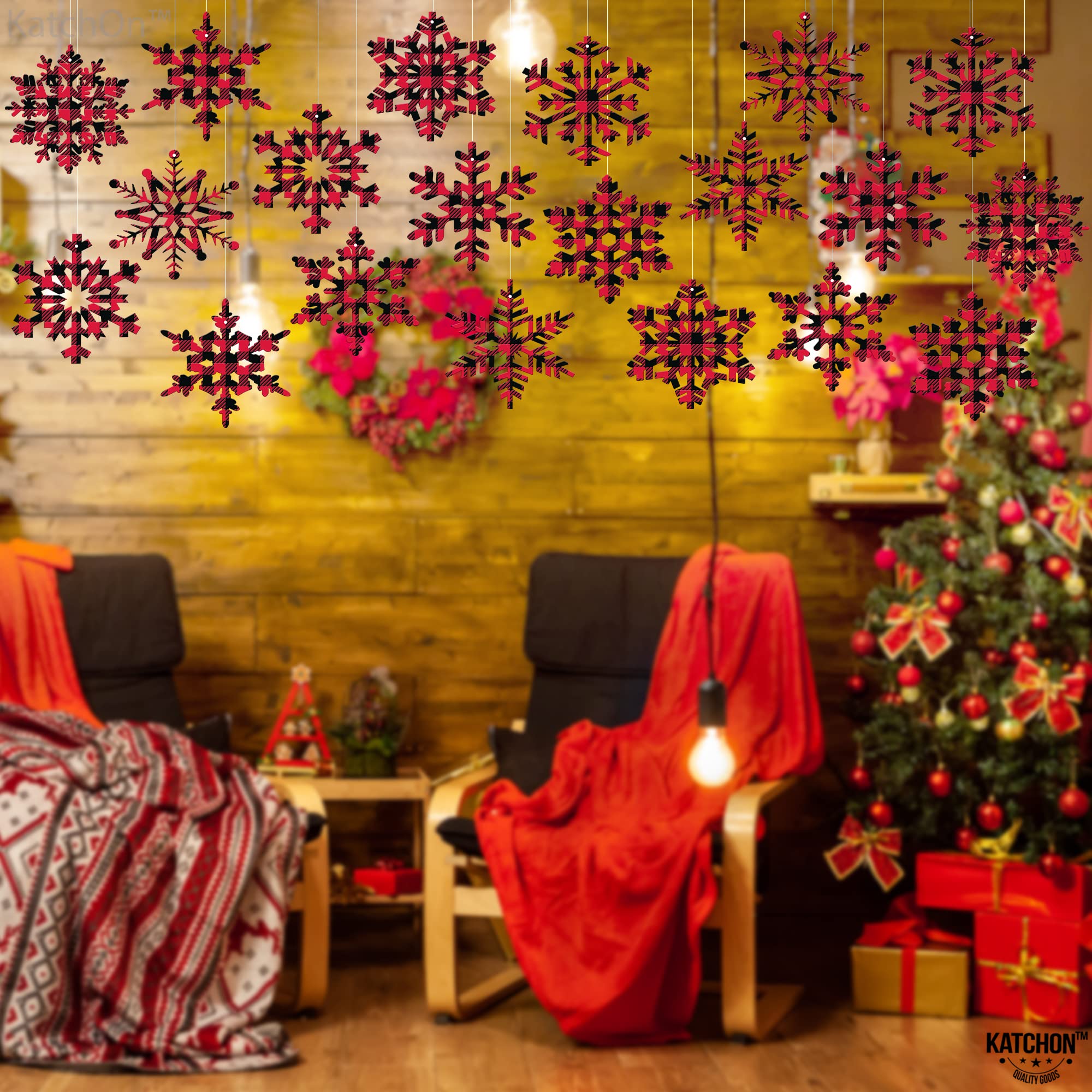 Amazon.co.jp: KatchOn、クリスマスハンギングスノーフレーク