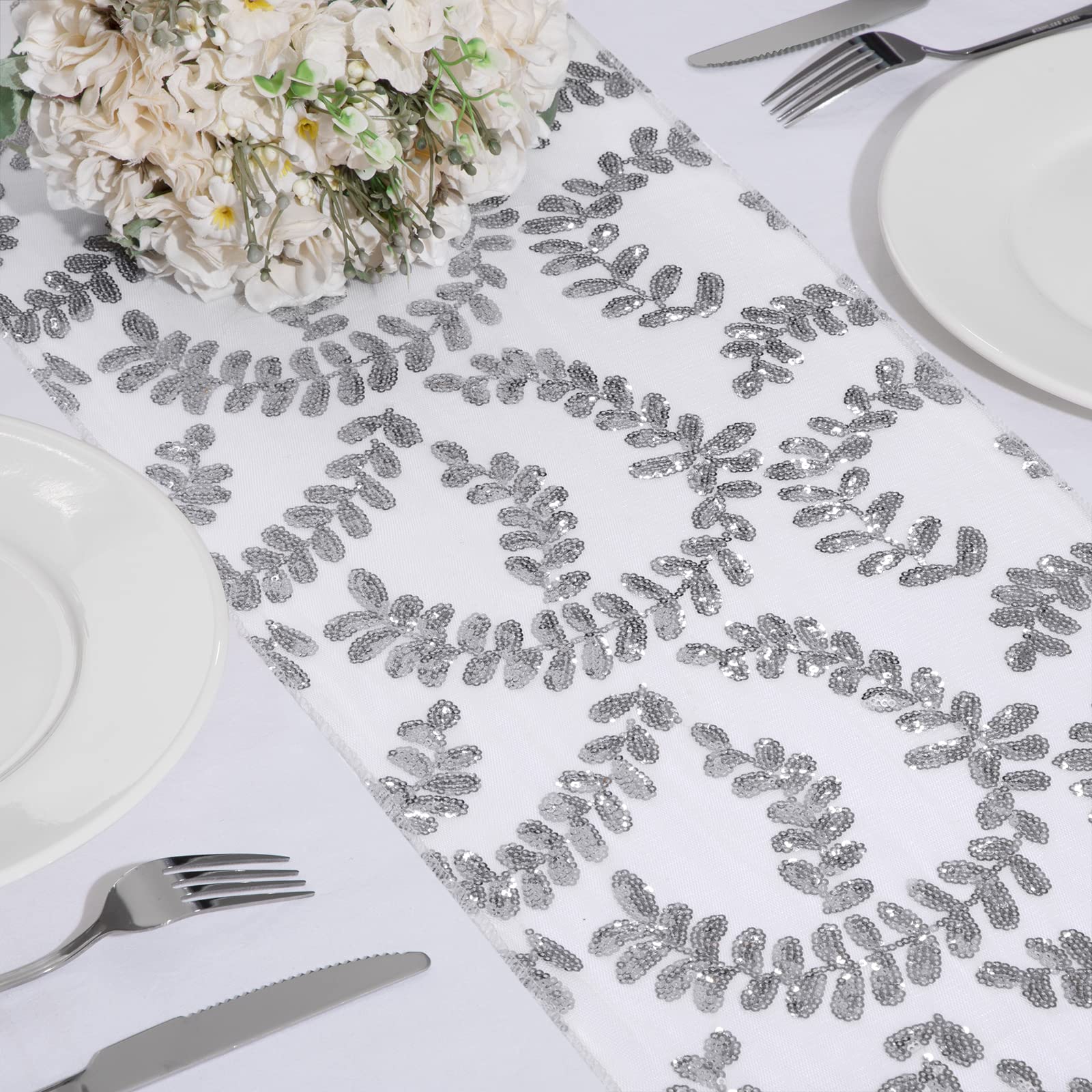 Runner Da Tavola Con Paillettes Lavanda – 30,5 X 274 Cm – 2 Pezzi – Perfetto Per Matrimoni E Feste – Pufogu