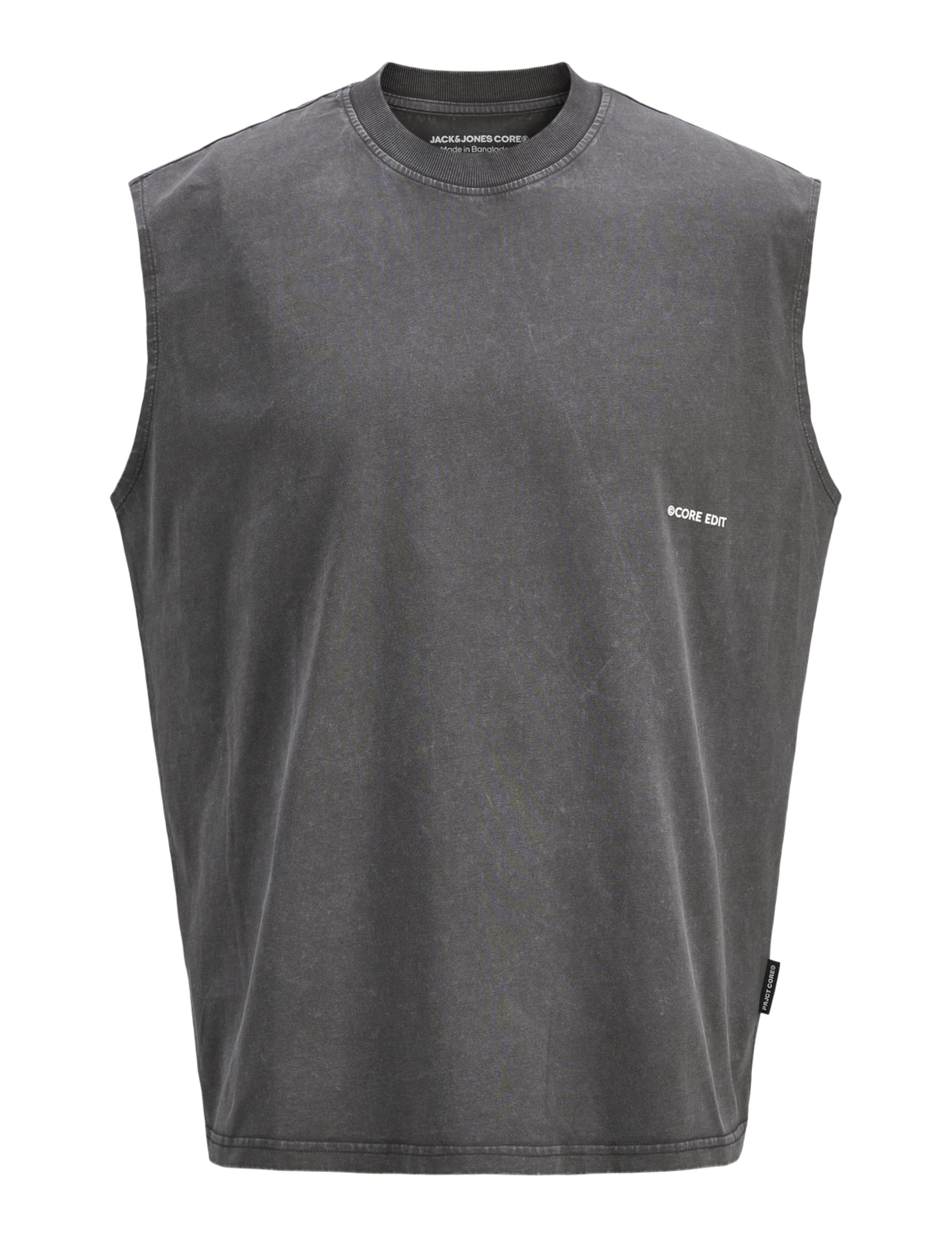 JACK & JONES Jcointerlude Wash Tee SL Crew Neck, Asphalt, M