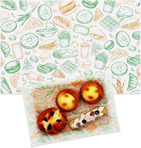 300 hojas de papel de delicatessen de 8 x 12 pulgadas, hojas de papel encerado para alimentos, papel de envoltura de sándwich resistente a la grasa,