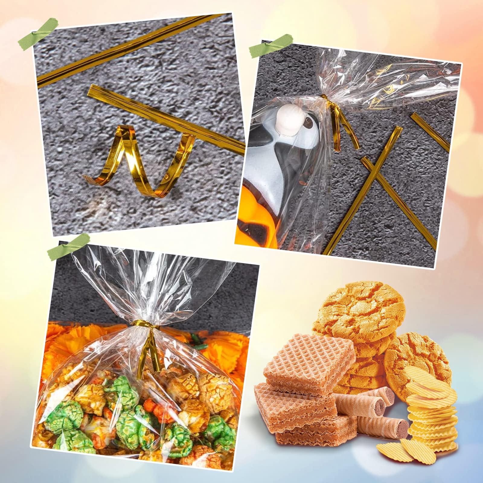 200 Sacchetti Cellophane Autoadesivi 7x22cm - Bustine Trasparenti OPP Per Cibo E Craft - Foto 5