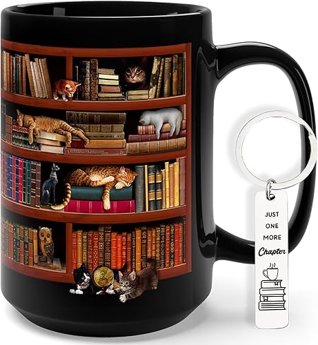 Library Library - Taza de café para amantes de los libros, lectores, libros, cumpleaños, día de la madre, día del padre, taza de la biblioteca de