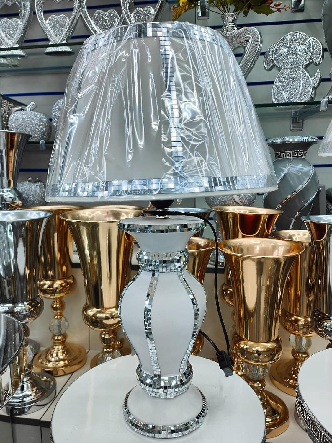 Biznest Straight Line Lamp 25X65cm Silver