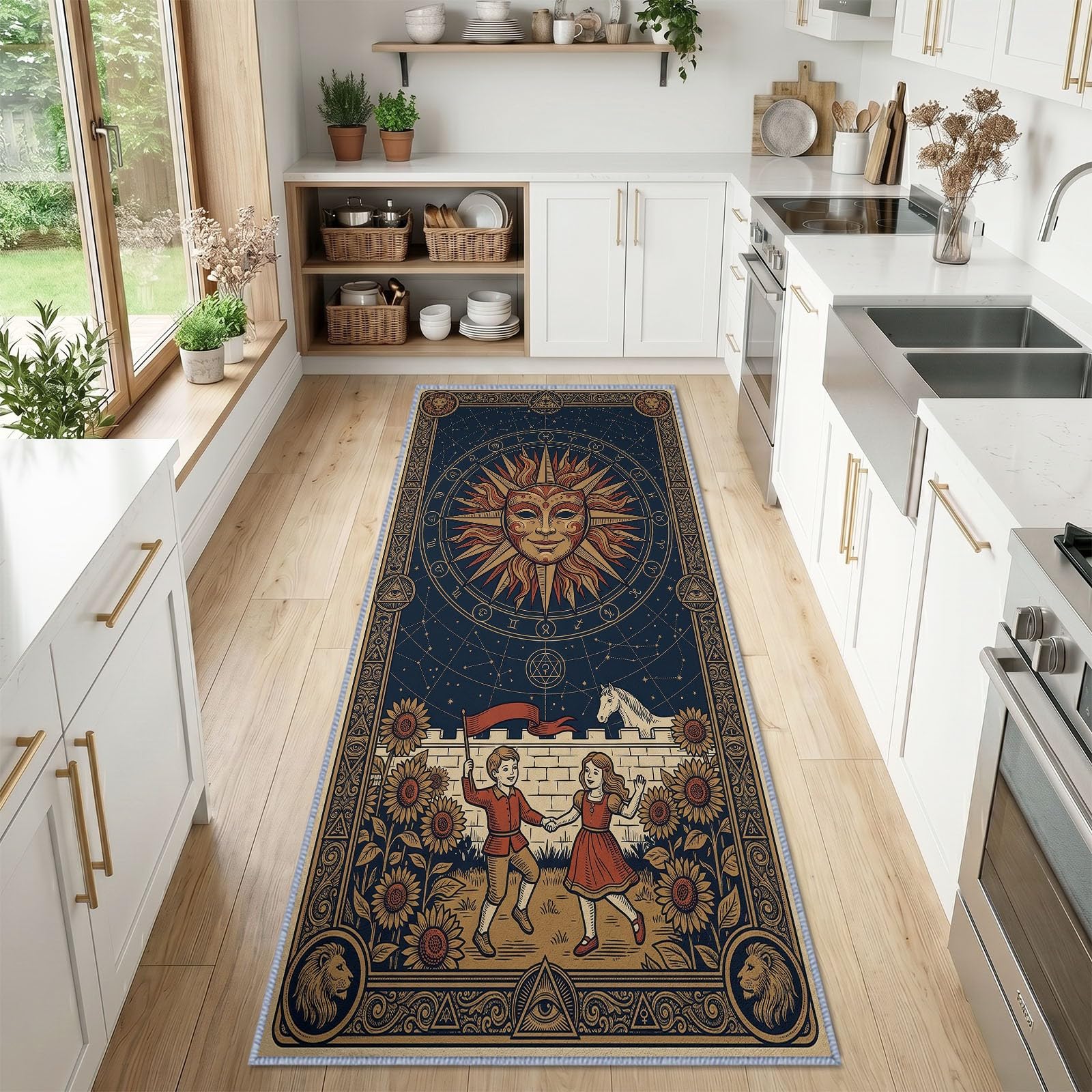 Konstelacje grzywa płomienia dywan bieżnik korytarz 60 x 150 cm