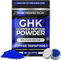 Vista 1 de Skin Perfection Polvo de péptido de cobre GHK-Cu - Ingrediente de suero de péptidos de cobre DIY con GHK para un cabello más completo y una piel