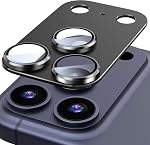 Suoman for iPhone 17 Pro Max Camera Lens Protector,[Strong Adsorption] Full Coverage Premium Tempered Glass Metal Frosted Rear Camera Cover for iPhone 17 Pro Max- Dark Blue