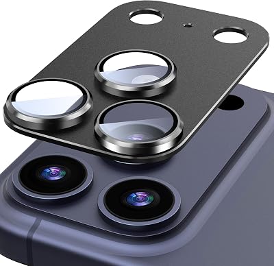Suoman for iPhone 17 Pro Max Camera Lens Protector, Black, 1-Pack