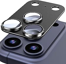 Diruite Protection Lens for iPhone 17 Pro Camera Protection, Frosted Tempered Glass Aluminium Alloy Rear Camera Protector Camera Protector, Black