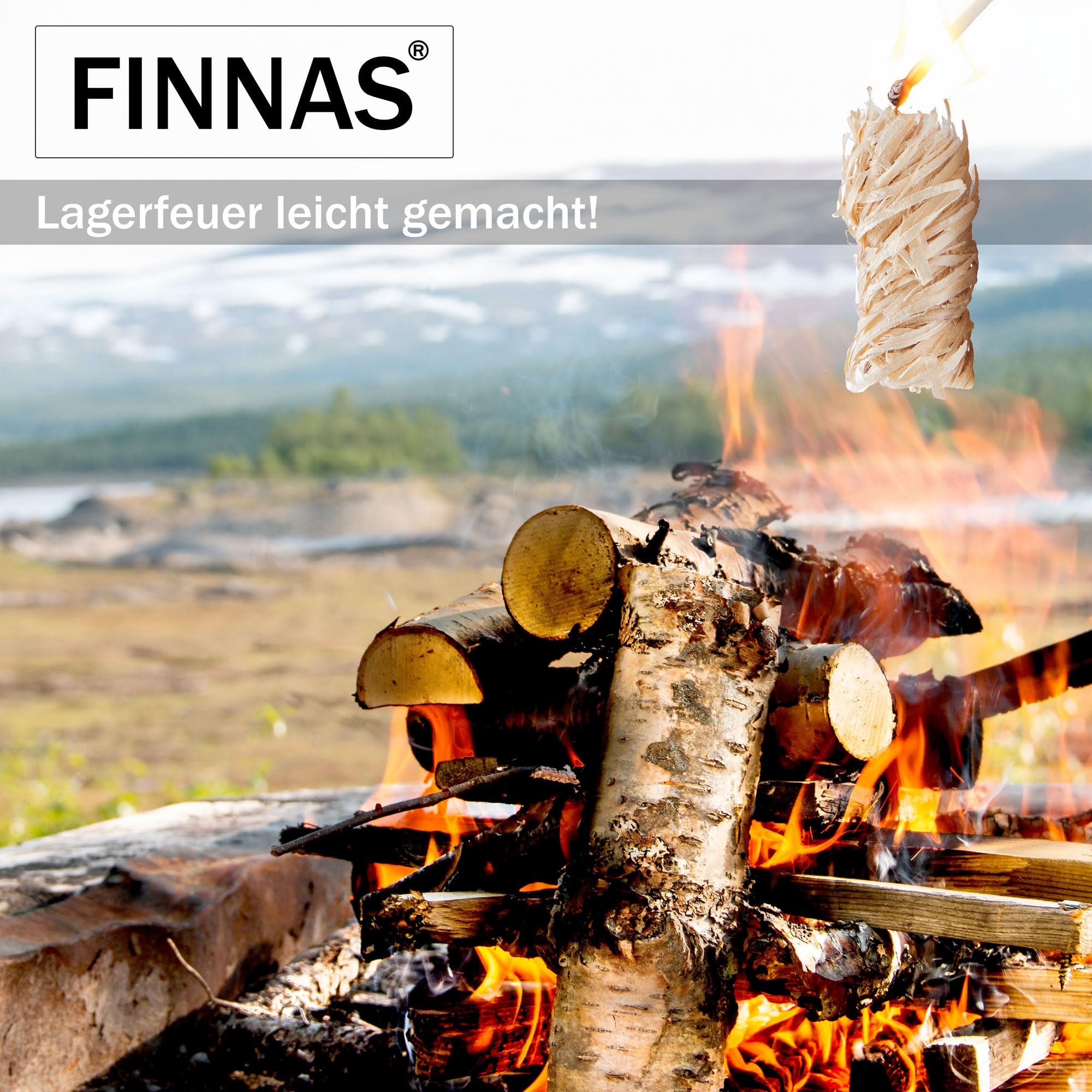 FINNAS Anzündwolle Kaminanzünder Grillanzünder Ofenanzünder Holzwolleanzünder 10kg ca 800 Stück Ökoanzünder Wachszünder Holzanzünder Feuerschale Lagerfeuer Smoker Lange Brenndauer