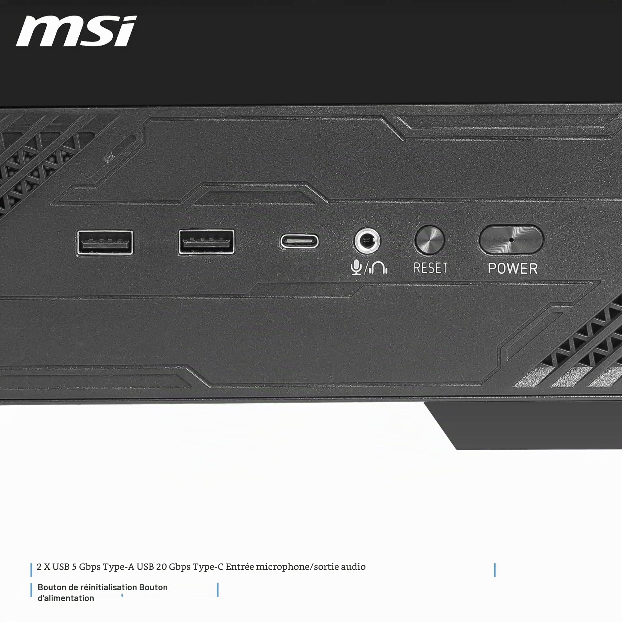 MSI MAG PANO 130R PZ Boîtier PC Moyen Tour - Compatible avec Les GPU de 400 mm de Long, filtres à poussière, USB Type-C 20 GB/s, Compatible Cartes mères ATX et Micro ATX à connecteurs arrière
